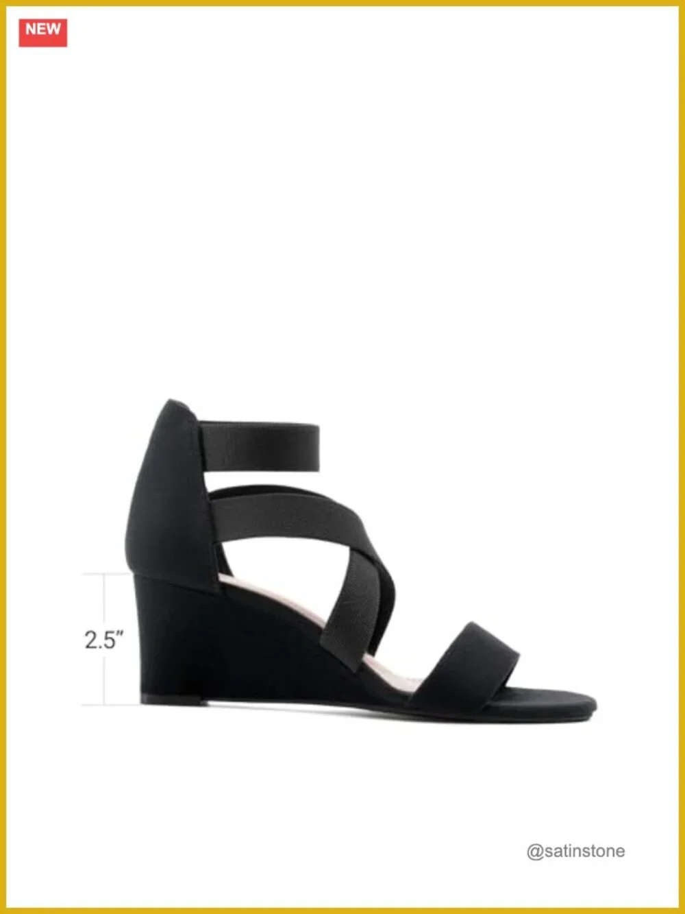 Women's Ankle Strap Low Wedge Sandals Faux Suede Cushioned 2.5 Inch Heel